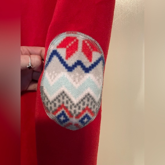 Pj Couture Christmas Fleece Long Sleeve Reindeer Medium Red Holiday Party Top - Picture 6 of 8